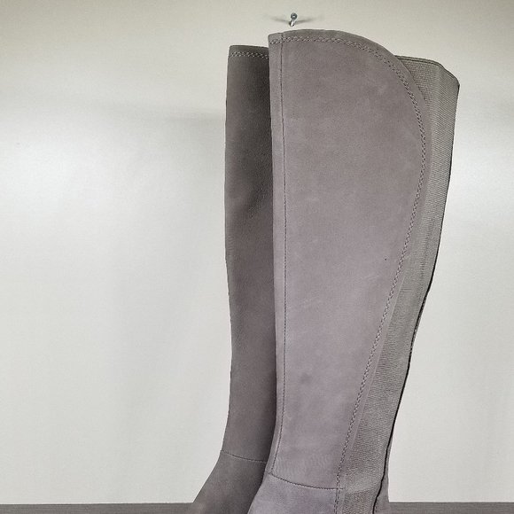 Louise et Cie Vallery Tall Boot, Light Gray Leather, Womens Size 8.5 M / 38.5 - Picture 3 of 15